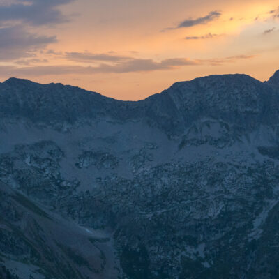 Coucher de soleil au refuge Remondino